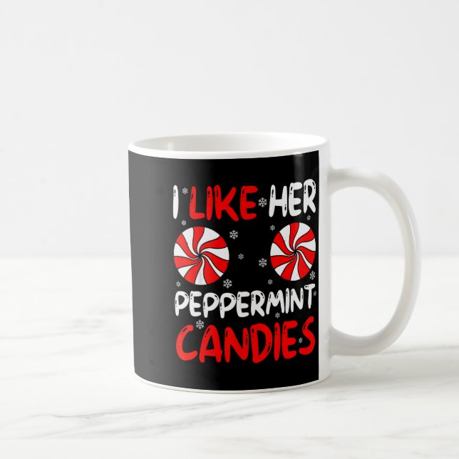 I Like Her Peppermint Candies Couple Matching Chri Coffee Mug (Right)