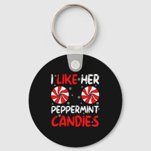 I Like Her Peppermint Candies Couple Matching Chri Key Ring