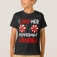I Like Her Peppermint Candies Couple Matching Chri