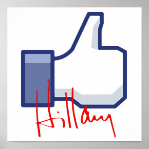 I LIKE HILLARY -.png Poster