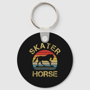 I Like Horse Skateboard Skater Horse Skating Horse Key Ring