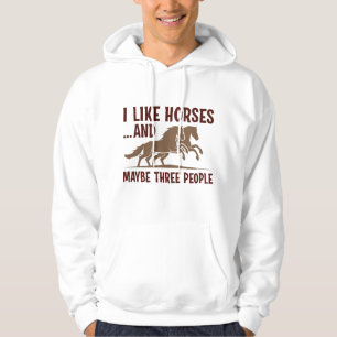 I Like Horses And Maybe 3 People Hoodie