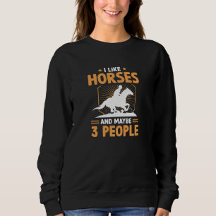 I Like Horses And Maybe 3 People Sweatshirt