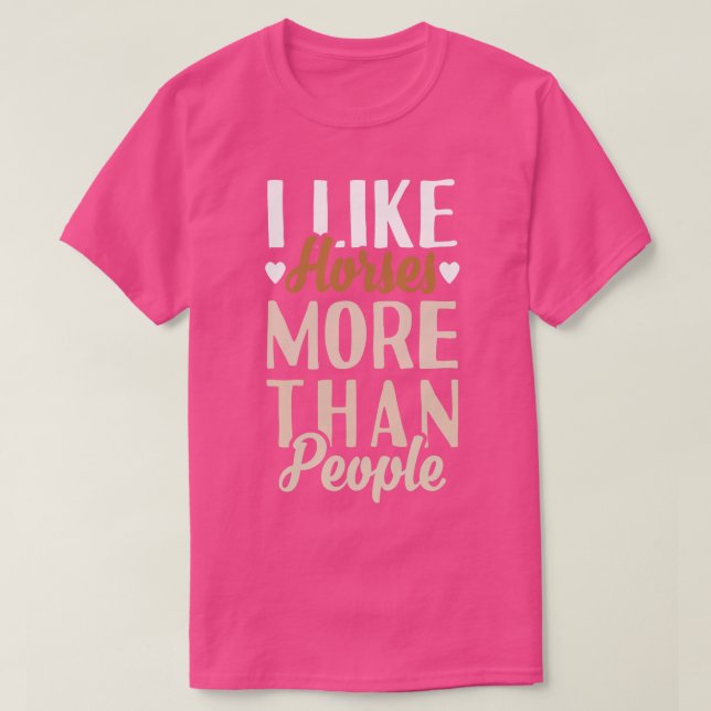 I Like Horses T-Shirt (Design Front)