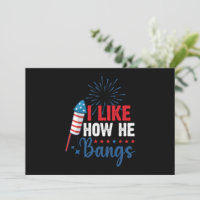 I Like How He Bangs Patriotic July 4th Couple