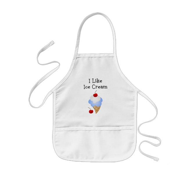 I Like Ice Cream (Boy) Kids Apron (Front)