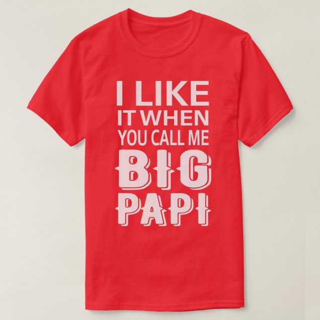 I Like It When You Call Me Big Papi Funny  Tee  (Design Front)