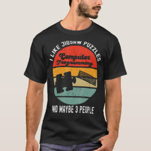 I Like Jigsaw Puzzles Puzzle Lover Funny Computer  T-Shirt