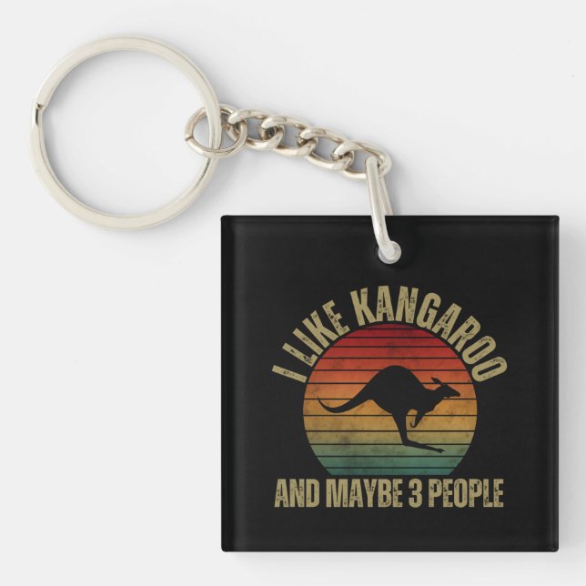 I LIKE KANGAROO AND MAYBE 3 PEOPLE KEY RING (Front)