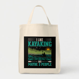 I Like Kayaking More Than People Tote Bag