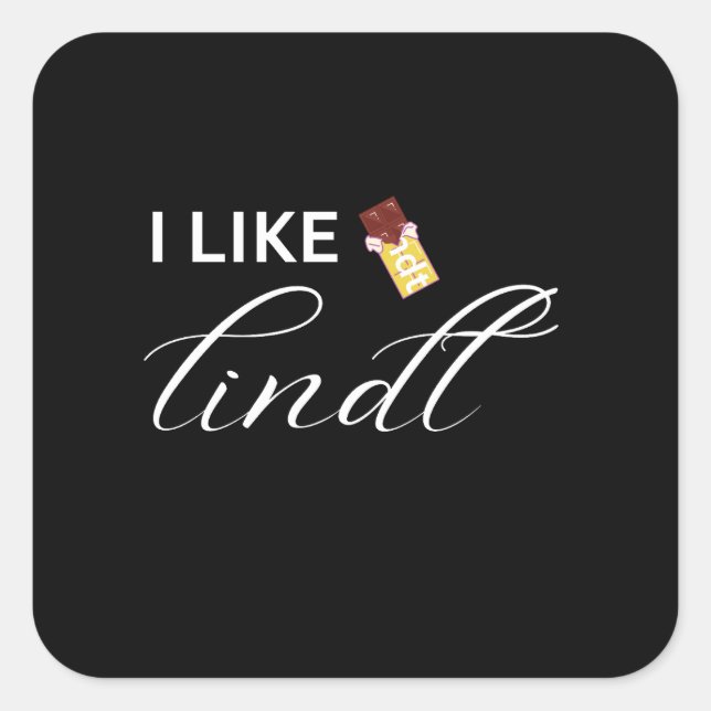 i like lindt  square sticker (Front)