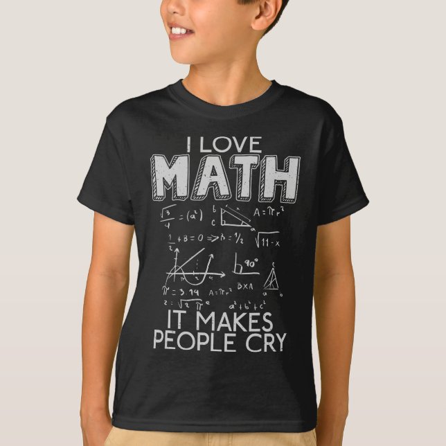 I like Math School University Algebra Funny Mathem T-Shirt (Front)