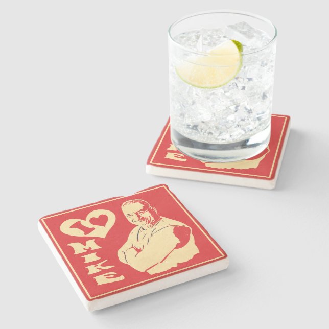 "I Like Mike" Coster Stone Coaster (Side)