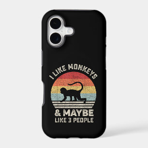 I Like Monkeys & Maybe 3 People Funny Retro Vintag