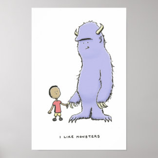 i like monsters poster