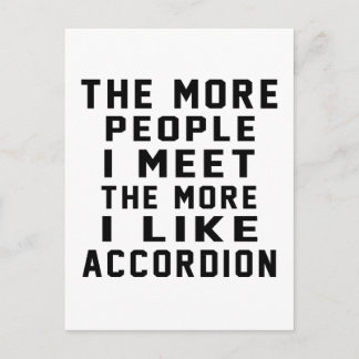I Like More Accordion Postcard