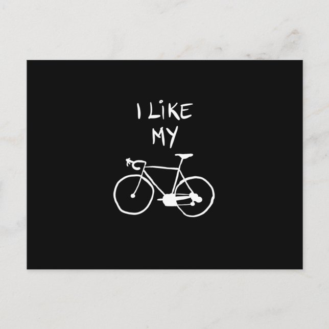 I like my bike postcard (Front)