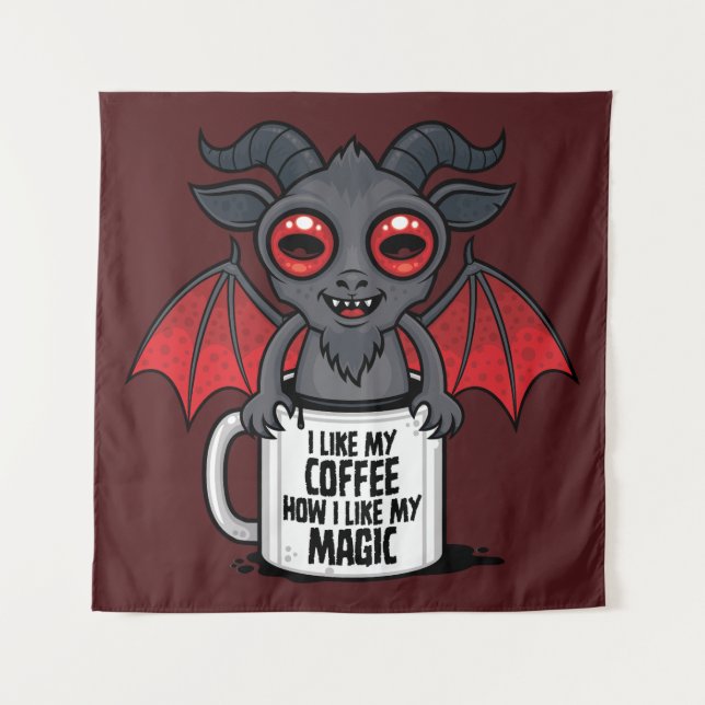 I Like My Coffee How I Like My Magic Tapestry (Front)