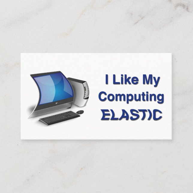 I Like My Computing Elastic Business Card (Front)