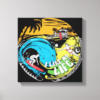 "I like My life" at the beach canvas Print