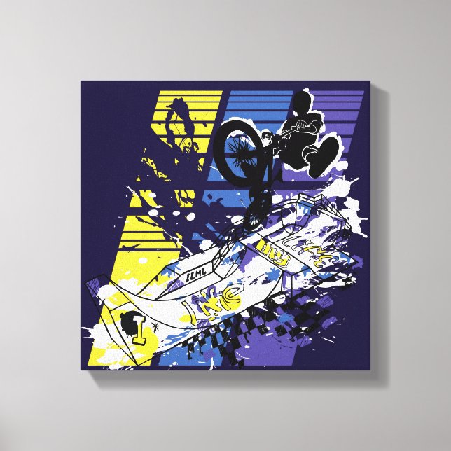 "I like My life" BMX canvas Print (Front)