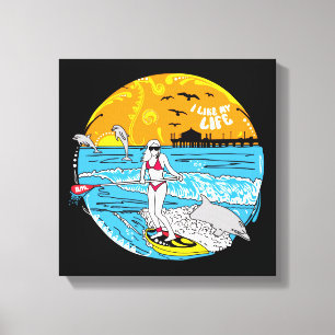 "I like MY life" Paddle Board CANVAS Print