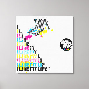 "I like My life" Skatebaording Canvas Print