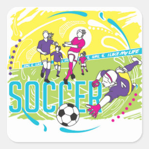 "I like MY life" soccer stickers