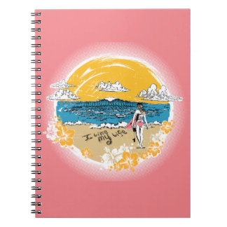I like MY life Surf Girl Notebook