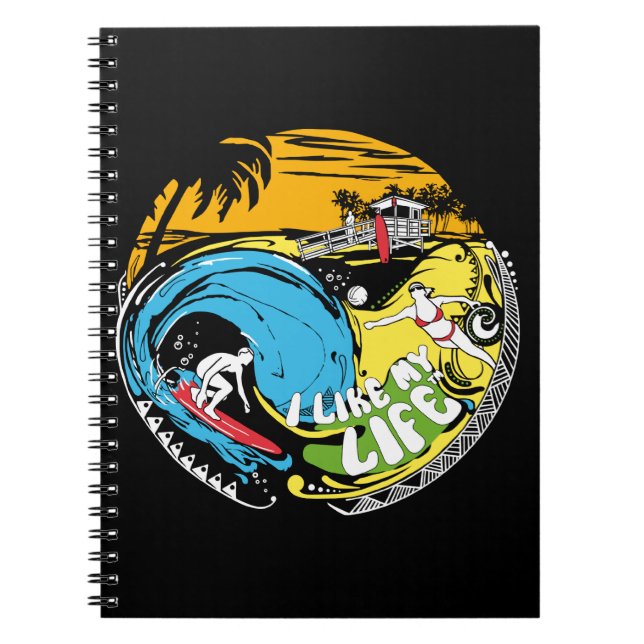 I like MY life Surf Notebook (Front)
