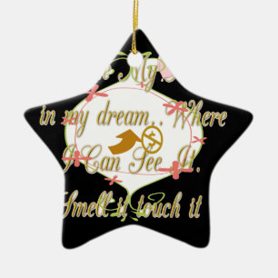 I like My money in my dreams where I can. Ceramic Tree Decoration