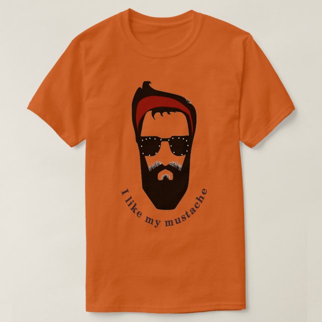 I like my moustache T-Shirt (Design Front)