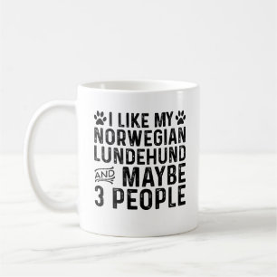 I Like My Norwegian Lundehund And 3 People Coffee Mug
