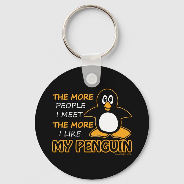 I Like My Penguin Key Ring (Front)