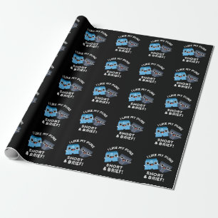I Like My Puns Short And Brief Funny Underwear Pun Wrapping Paper