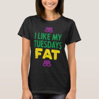 I Like My Tuesdays Fat Jester Mask Funny Mardi Gra