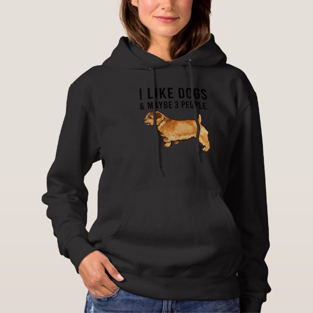 I Like Norfolk Terrier Dogs And Maybe 3 People Hoodie (Front)