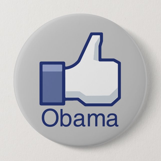 I LIKE OBAMA 10 CM ROUND BADGE (Front)