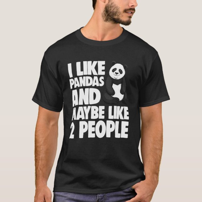 I Like Pandas 2 People  Women Bear Panda Love T-Shirt (Front)