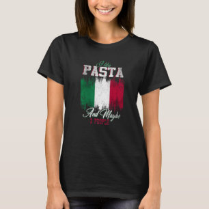 I Like Pasta Italy Italian Culture Italia Flag Pre T-Shirt