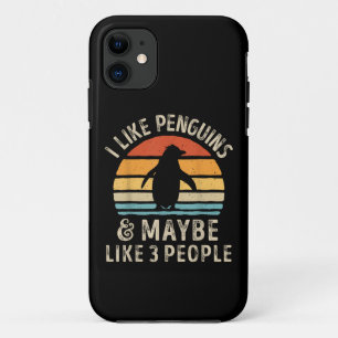 I Like Penguins and Maybe 3 People Funny Penguin R Case-Mate iPhone Case