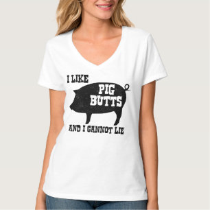 I like Pig Butts and I Cannot Lie BBQ Bacon T-Shirt