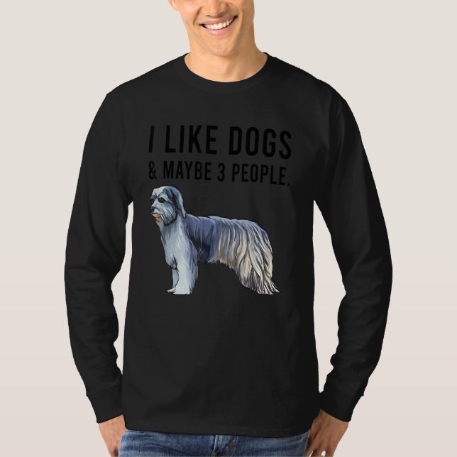 I Like Pyrenean Shepherd Dogs And Maybe 3 People T-Shirt (Front)