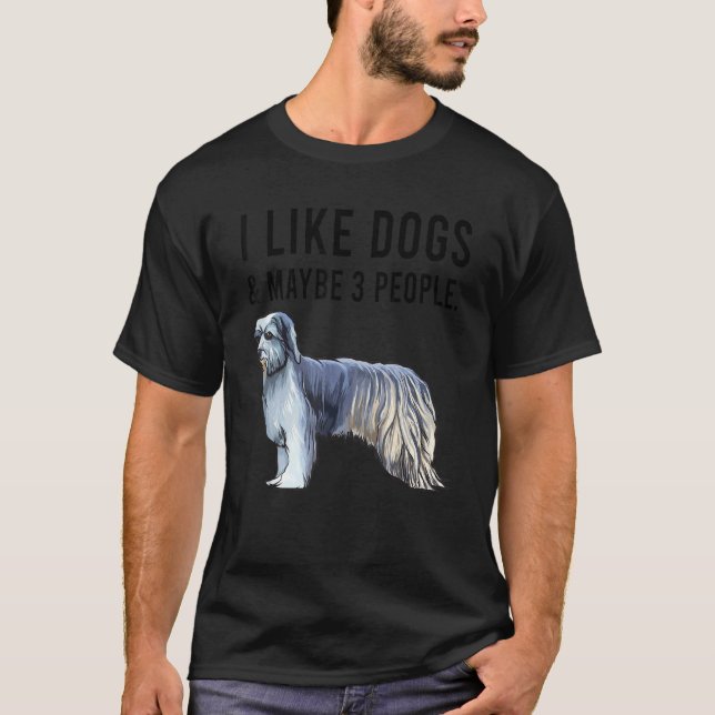 I Like Pyrenean Shepherd Dogs And Maybe 3 People T-Shirt (Front)