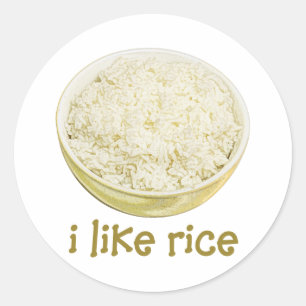 I Like Rice Classic Round Sticker
