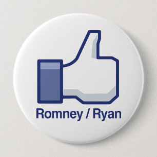 I LIKE ROMNEY RYAN.png 10 Cm Round Badge