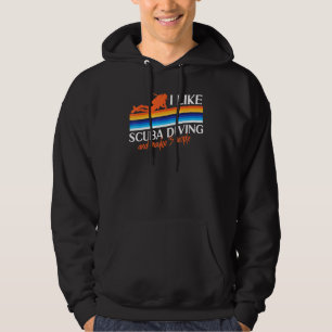 I Like Scuba Diving And Maybe 3 People Vintage Ret Hoodie