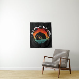 I LIKE SEASHELL AND MAYBE 3 PEOPLE TAPESTRY
