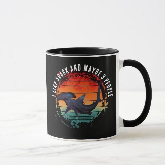 I LIKE SHARK AND MAYBE 3 PEOPLE MUG (Right)