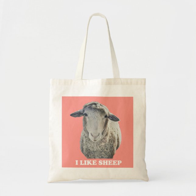 I Like Sheep Funky Tote Bag (Front)